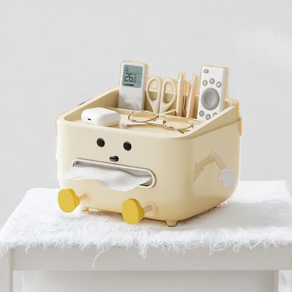 Back To School Paper Towel Box Household Living Room Bedroom Bedside Multi-function Student Dorm Desktop Organizer Box