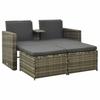 Day and Night - Day and Night 3-piece Garden Furniture Set and Gray Synthetic Rattan Cushions