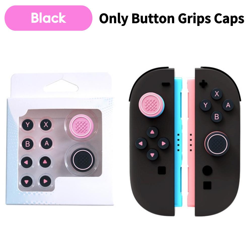 For Nintendo Switch 2 Button Grips Caps Joystick Cap+Button Thumb Sticker Set ABXY Key Silicone Button For Switch 2 Accessories