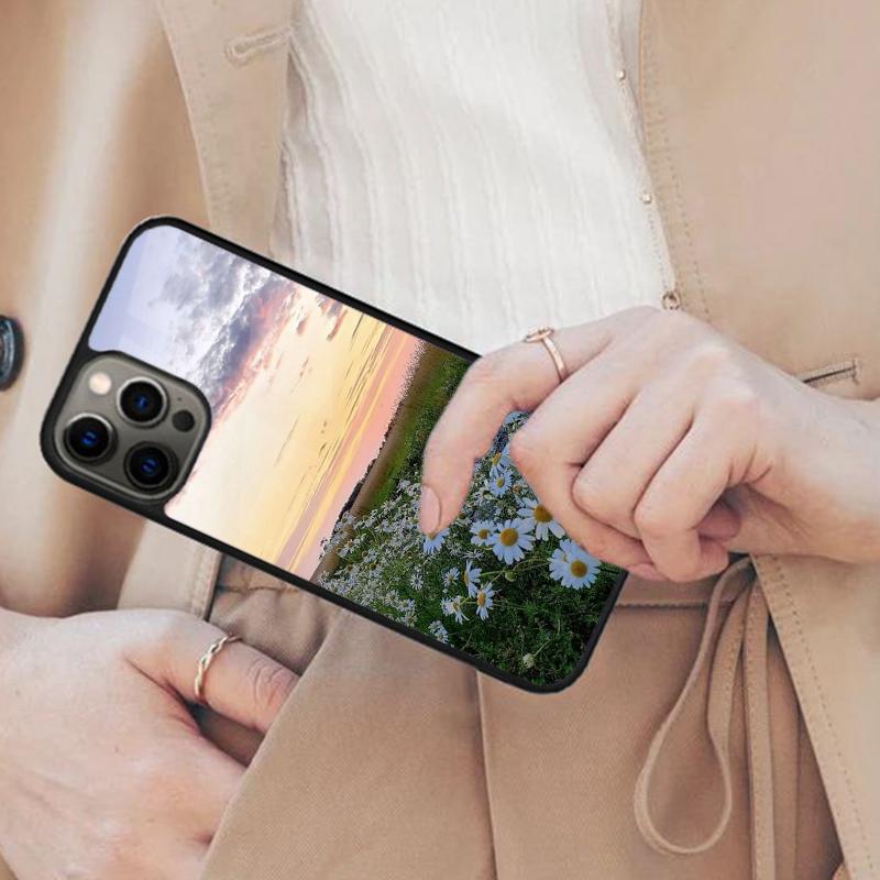 Meadow Flowers Sunset Field Magnetic Phone Case For APPLE iPhone 17 Air 16 14 13 12 Pro Max 15 Plus Wireless With MagSafe Cover