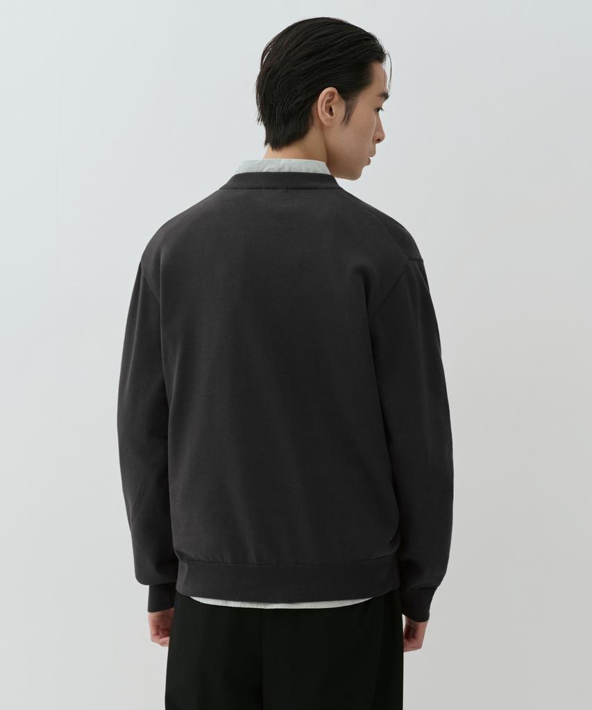 MUSINSA STANDARD Washable Supima Cotton V-Neck Knit [Dark Gray]