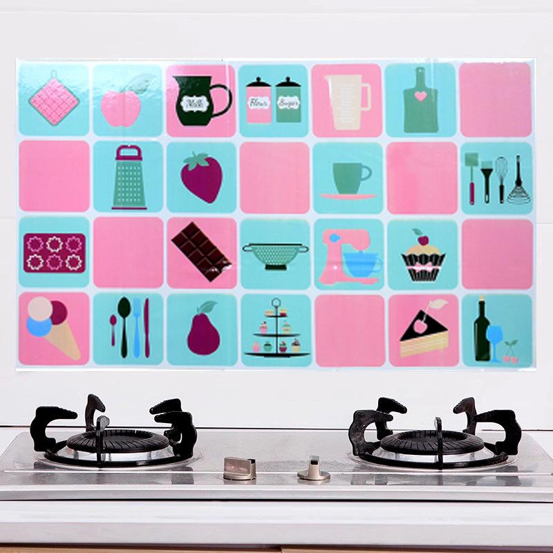 Self-adhesive oil-proof sticker, kitchen high temperature resistant ceramic tile wall sticker, stove oil-proof waterproof sticker, oil-proof paper,