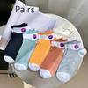 5 Pairs of Socks Men and Women Summer Couple Cotton Socks Season Anti-odour Sweat Spring and Autumn Massage Bottoming Socks