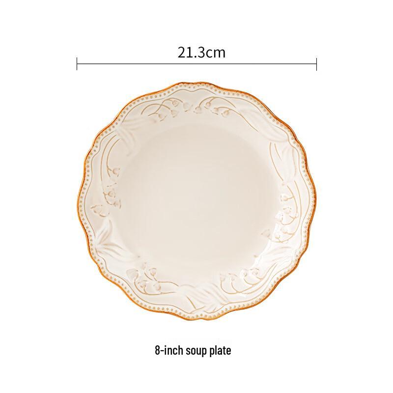 Lily of the Valley Embossed Ceramic Dinnerware