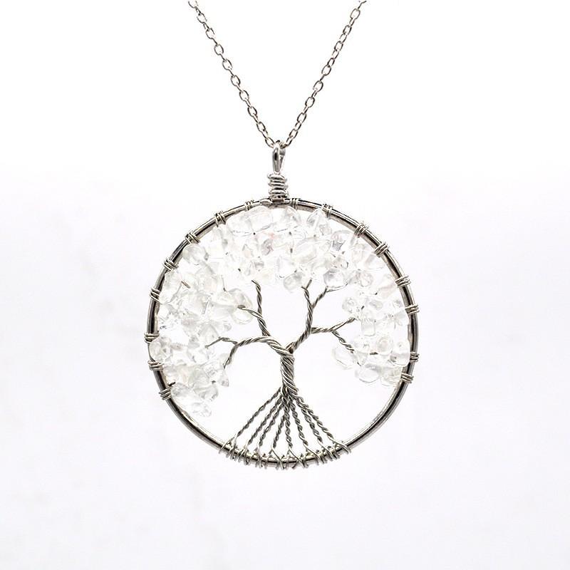 Natural Gravel Tree Of Life Necklace, Fortune Tree Root Necklace N138