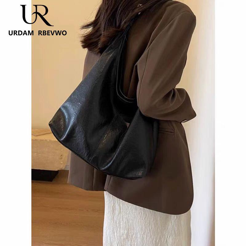

Urdam Rbevwo Brand South Korea Soft Leather Large Capacity Commuter Tote Women 2025 Classy Shoulder Underarm Bag Black Shoulder Bag