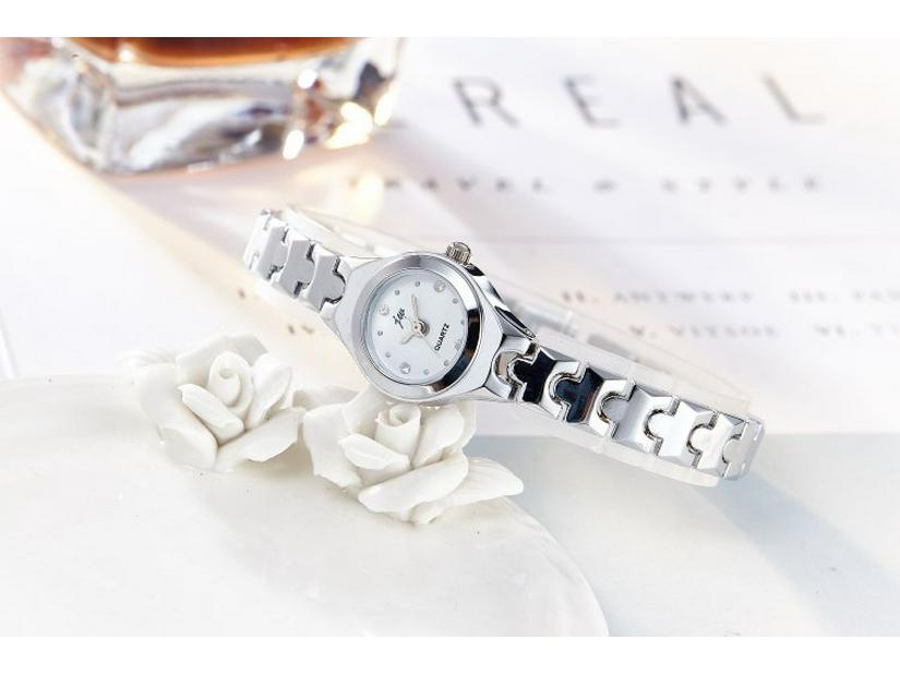 Korean Thin Strap Style Ladies Bracelet Watch Elegant Steel Band Small Dial For Students