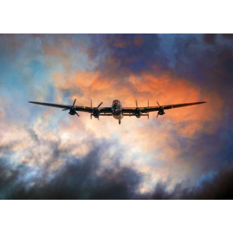 Sky Landscape Airplane Flying Airpower Art Collection Art Poster Canvas Painting Wall Print Picture for Living Room Home Decor