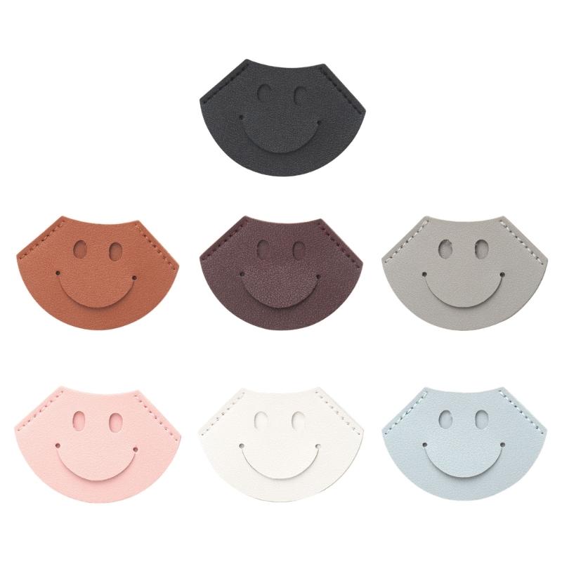6Pcs Smiling Face Corner Bookmarks Leather Corner Page Book Marker Book Corner Protectors for Journal Planner Notebook