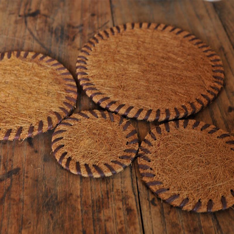 

Натуральная кокосовая койра подставка для чая 10cm