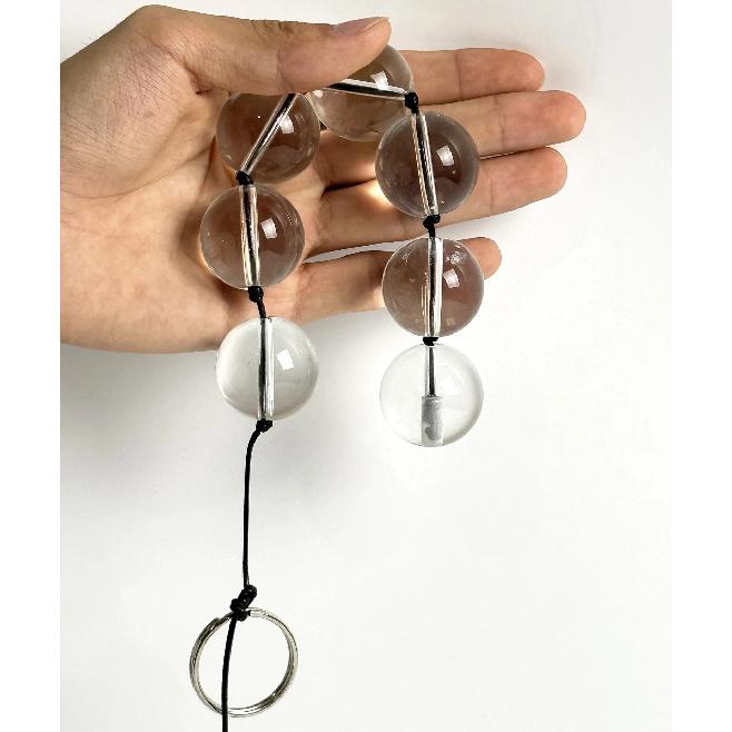 Glass Anal Beads Vaginal Balls Butt Plug Toy BDSM Massager Beads Inserted Plug Erotic Anal Bead Viabrator Accessories