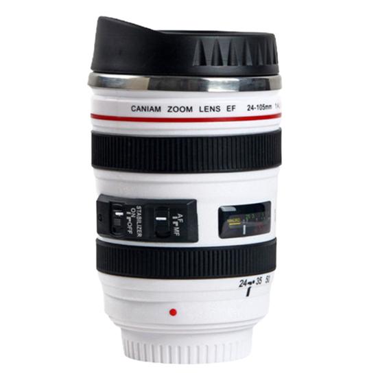 

Yousheng 400 мл креативная форма объектива камеры кофейная чашка многоцелевая милая чашка для воды из нержавеющей стали для дома белый