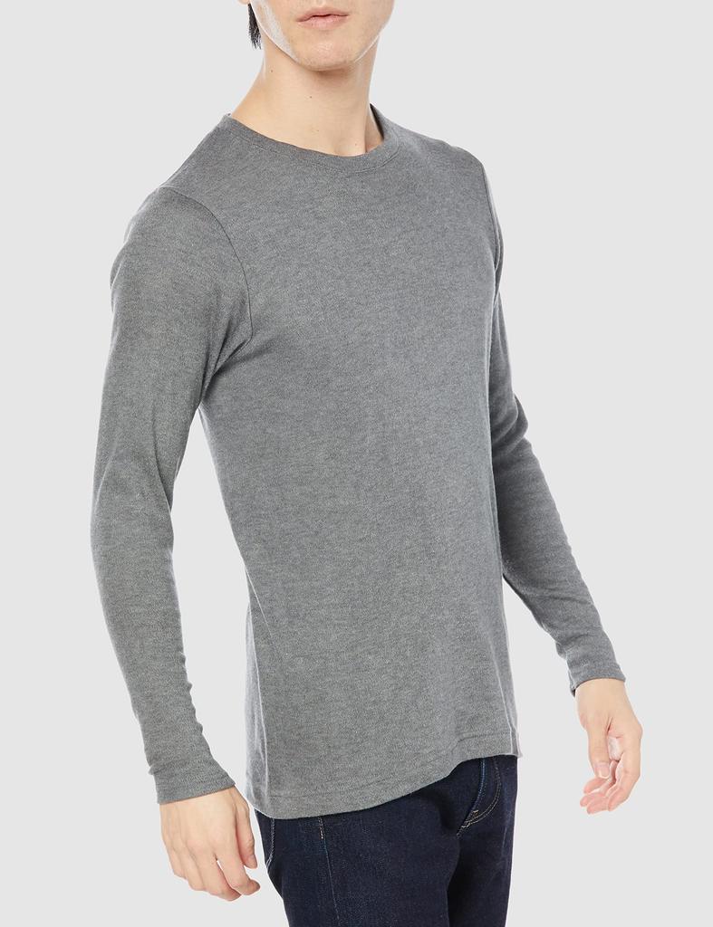 Hanes Long-Sleeve Warm Crew Neck Long-Sleeve T-Shirt, Fleece Material, Thick Inner Shirt, Warm, Brushed Finish, Crew Neck, Warm T-Shirt HM4-Q508A