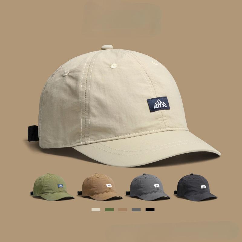 Charm Clothings Women's Dark Brown Summer Quick-Drying Baseball Caps Men's And Outdoor Breathable Short-Brimmed Peaked Caps Mountain Sports Sunscreen Baseball Caps Cm