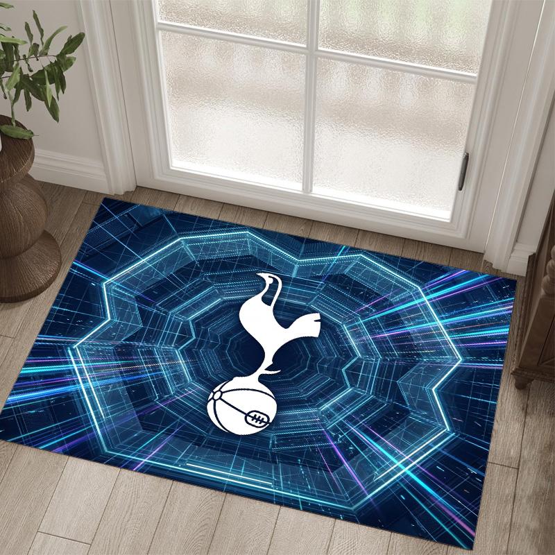 Tottenham Hotspur Design Crystal Velvet Carpet Cozy Non?Slip Printed Rug For Bedroom Living Room Entrance