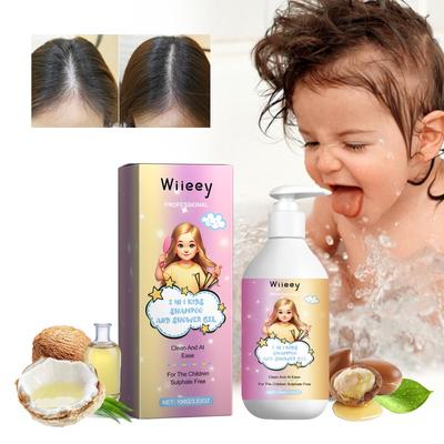 Šampon a sprchový gel 2 v 1, vhodný pro dospělé i děti, jemné čištění a vyhlazování, vhodný pro všechny typy vlasů, perfektní vánoční dárek