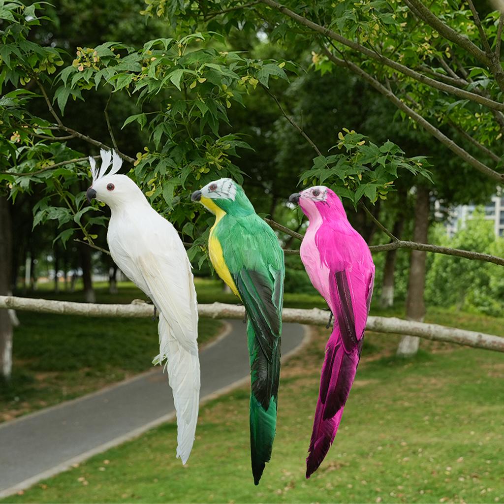25/35cm handcrafted simulated creative parrot feather lawn small statue decoration animal bird garden bird accessory decoration