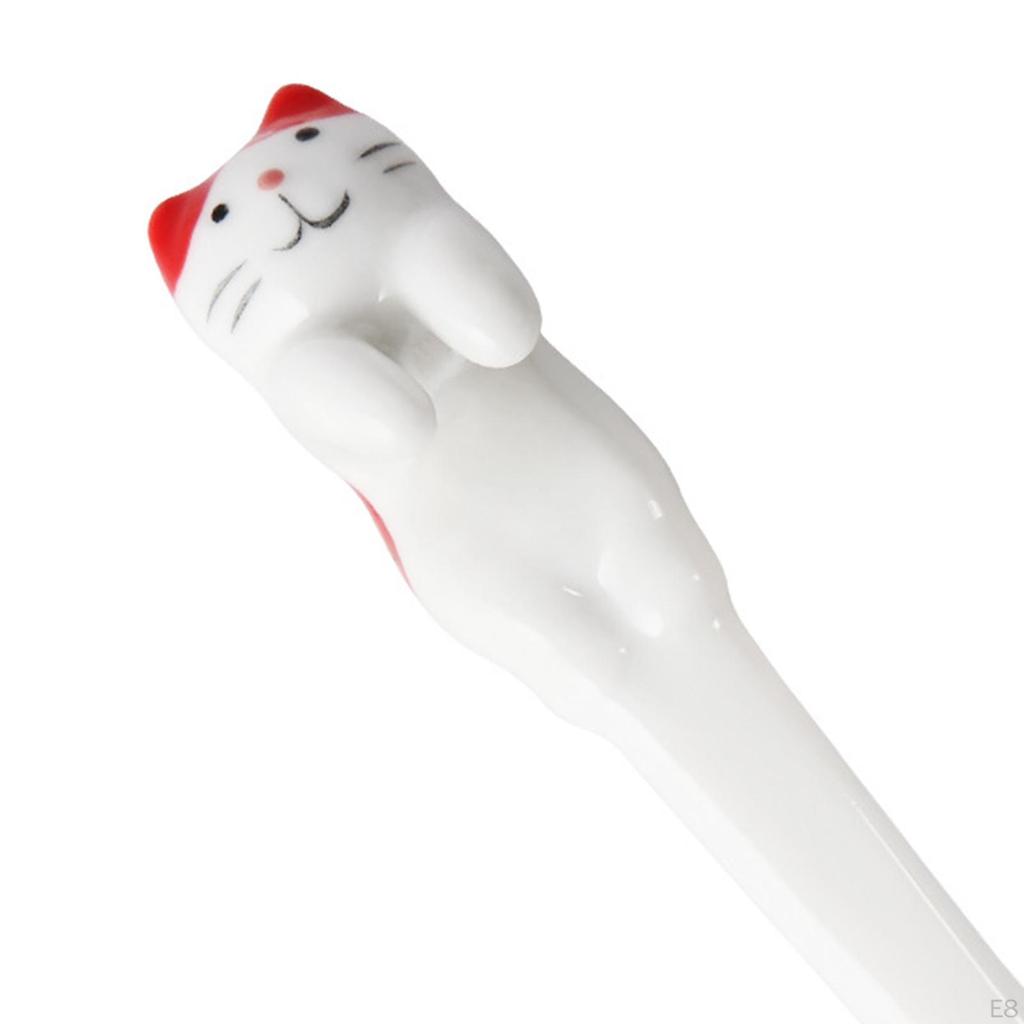 Spoon Cute Ceramic Cat Head Spoon, Lovely Ice Dessert for Stirring and sugar