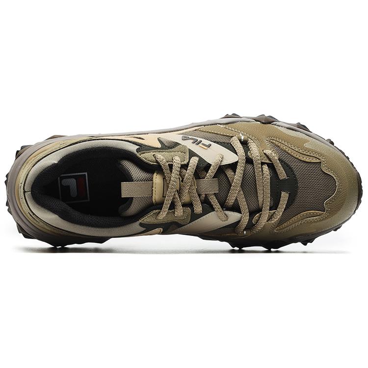 FILA Oakmont 2 Mesh, Textile, Leather Low top Casual Shoes Men's Nightfall Green Corn Stalk F12M242113FDC