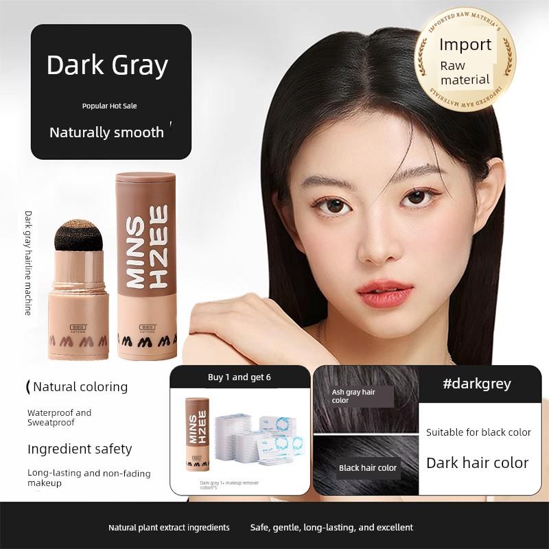 Hairline Filler Magic Chalk, Waterproof and Sweat-Proof, Black, Natural White Hair, High Forehead, Genuine Hair Gap Covering Magic Tool
