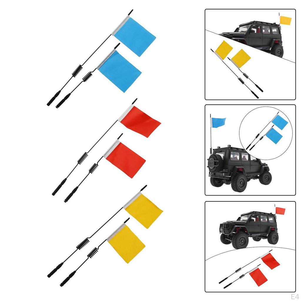 Metal Flag Set for WPL B14 B14K B24 B24K B16 B16K Scale Monster Truck