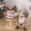 Christmas Doll Plush Knitted Snowman Elk Santa Doll Toy Soft Sitting Christmas Figure Desktop Decor Stuffed Holiday Pillow for Window Bookshelf