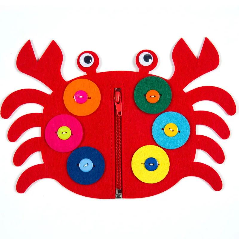 Giocattoli Fai da Te Educativi Creativi EVA Carini Cartoni Animati Fatti a Mano Tessuto Non Tessuto Materiale Bottone Strumenti per la Scuola dell'Infanzia Primi Puzzle per Bambini