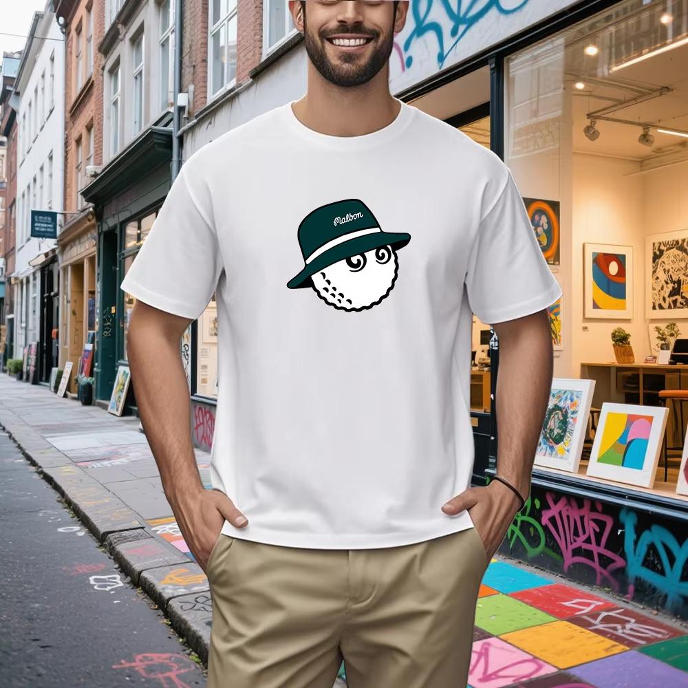 White Golf Fashion Casual Trendy Brand Tshirt Cotton Graphic Tee Unisex Unisex Summer Streetwear