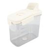 Cereal Storage Container with Pourable Spout Ergonomic Handle Lid Scale Timing Airtight Damp Proof Plastic Rice Storage