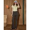 Coolhut High-Waisted Slimming Distressed Workwear Faux Two-Piece Slimming Flared Women's Casual Pants Long Pants