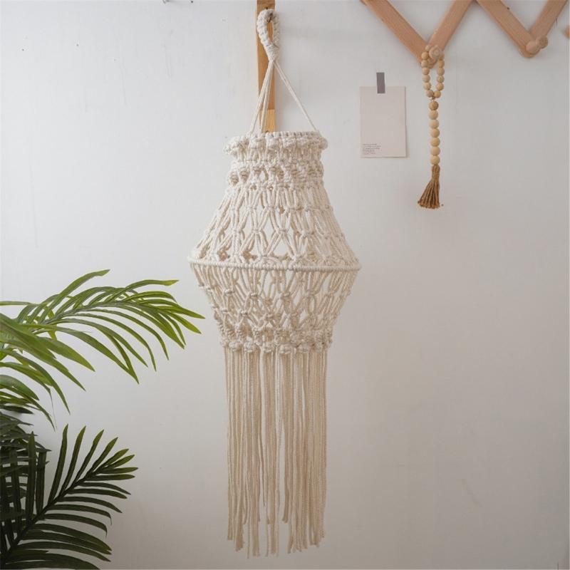 Handgefertigter gewebter Lampenschirm Lampenschirm Lichtabdeckung Homestay Dekorationen für Zimmer Schlafzimmer Wandteppiche Lampenschirm