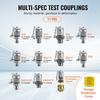 Hydraulic Pressure Test Kit, 250/400/600bar, 3 Gauges 11 Test Couplings 3 Test Hoses, Excavator Hydraulic Test Gauge Set with Portable Carrying Case