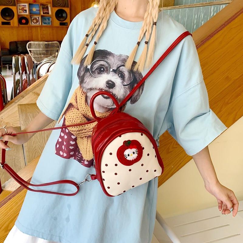 School Bag Cat Zipper Closure Inner Storage Pockets Student Commute