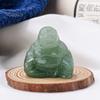 Carving Buddha Figurine Natural Stone Positive Healing Energy Colorful Hand-carved Decorative Sculpture Laughing Statue Desktop Decoration Birthday