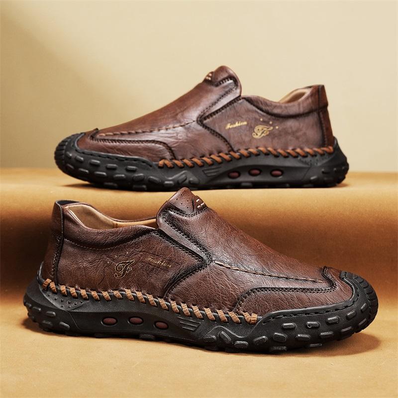 Spring/fall Mens Ankle Boots Leather Shoes Large Size  Car Driving Shoes Leather Boots