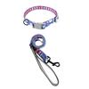 Dog Harness Dog Leash Three-piece Collar Chest Back Pet Leash Printed Dog Leash Pet Supplies