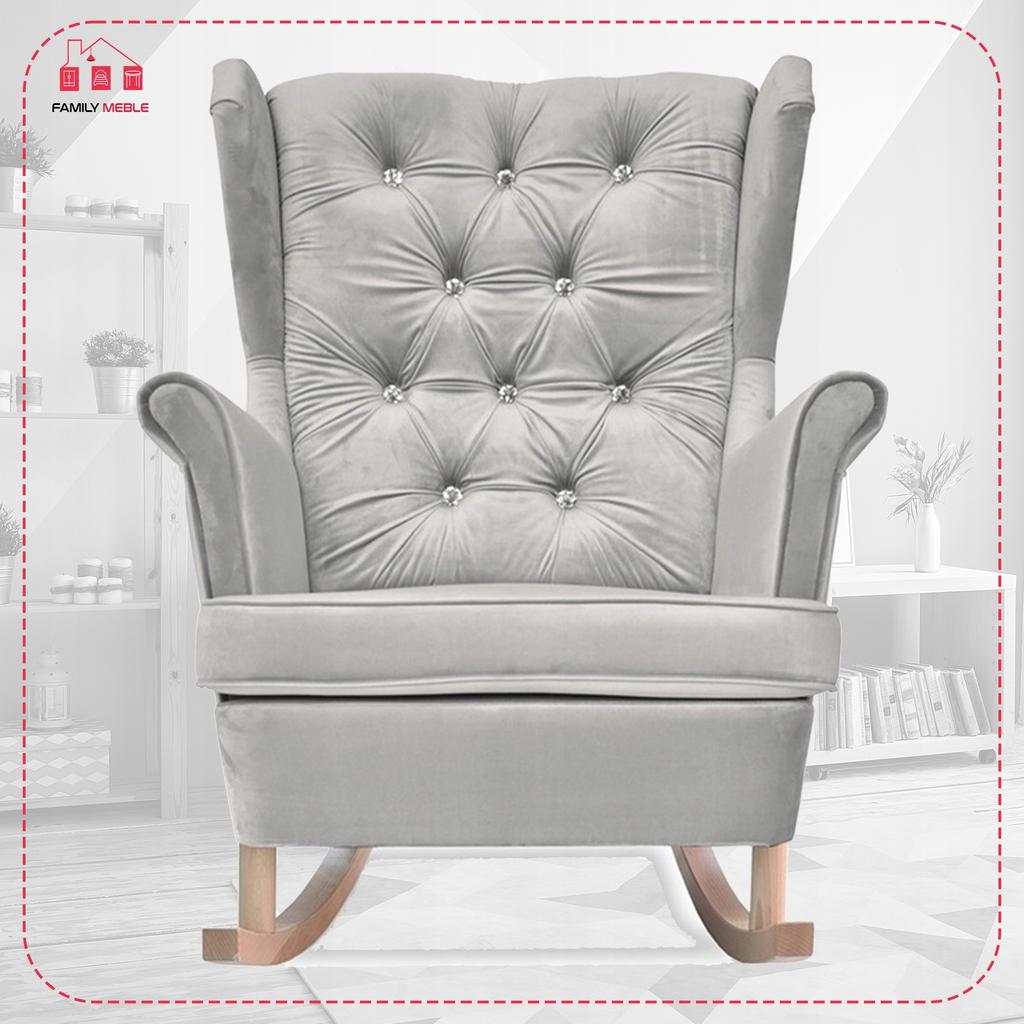 Gaja Wing Chair, Scandinavian Rocking, Family Mebl, Ash-gray, Light Gray