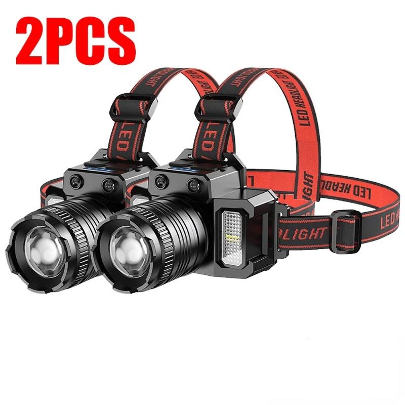 T51 Lens Light Powerful LED Induction Headlamp Rotating Zoom USB Rechargeable Head Flashlight Outdoor Camping Fishing Headlight