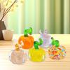 Clear Miniature Pumpkin Figurine Glass Artwork Suitable For Home Office Car Interior Holiday Styling Accessories