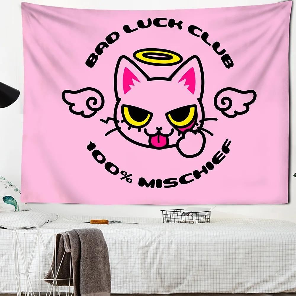 Creative Funny Cat Tapestry Office Living Room Decoration Home Wall Tapestry