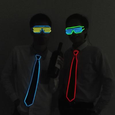 Bow Tie  LED Glow In The Dark  Adjustable Flashing Speed Multiple Light Colors for Parties Weddings Halloween Cosplay