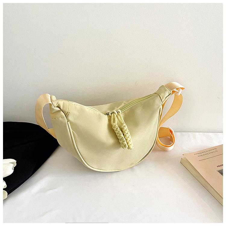 

Crescent moon dumpling bag 2025 new niche design versatile messenger bag women s casual shoulder small satchel casual cloth bag жёлтый