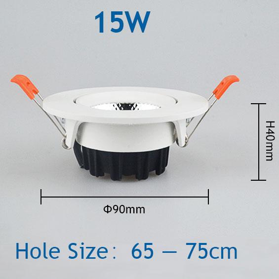 5W 7W 9W 12W 15W 18W Led Downlight Indoor COB Led Ceiling Lamp Bulb Spotlight Cob Showcase Spotlight