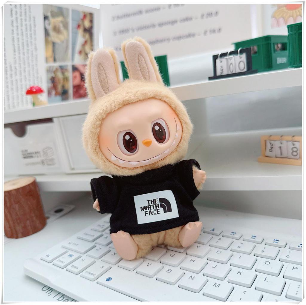 10cm & 17cm Cotton Doll Clothes Replacement Set: Overalls & T-Shirt