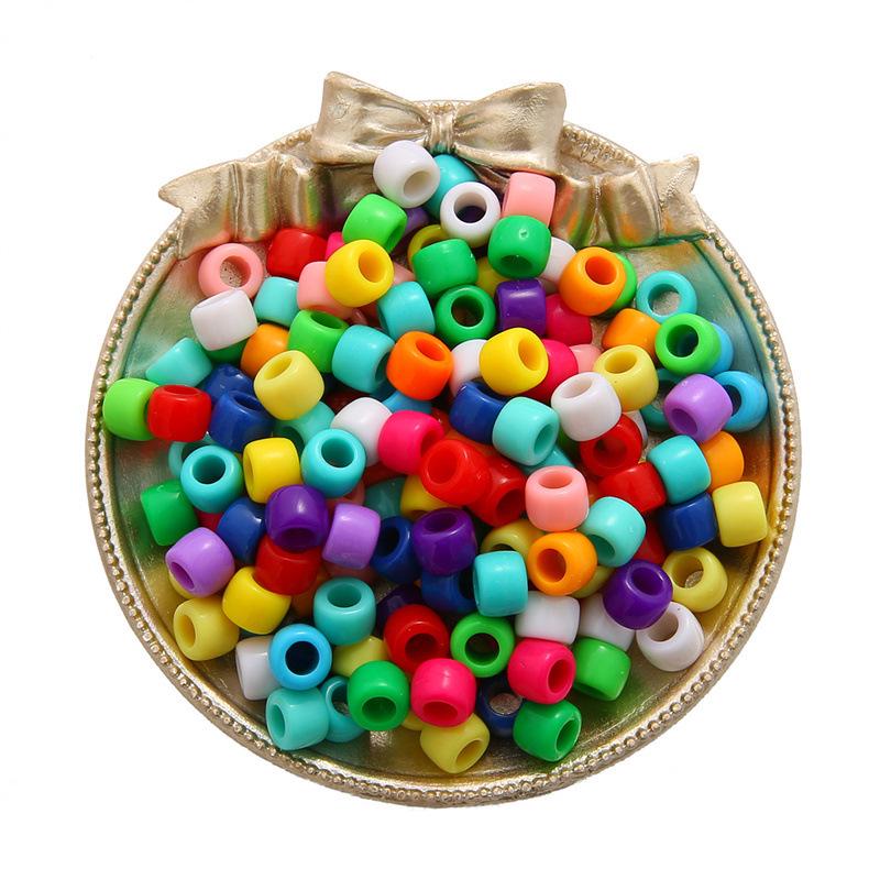 Acrylic Large Hole Barrel Beads 9x6mm for DIY Bracelet Jewelry Making