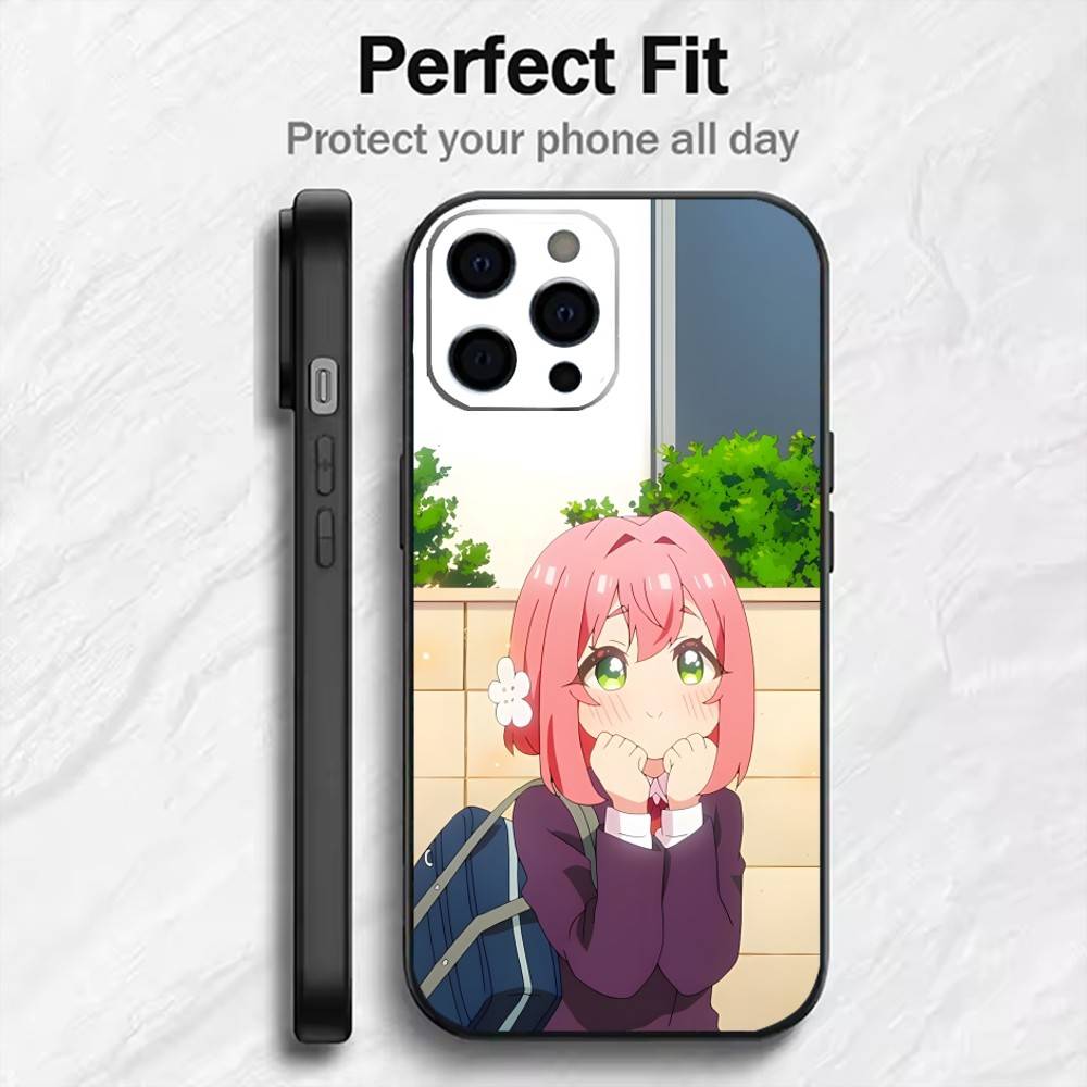 The 100 Girlfriends Hakari Anime Role Phone Case For iPhone17,16,15,14,13,12 Plus,Max Soft Silicone Black Cover