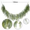 Creative Green Artificial Plant Vine 190cm Plastic Lifelike Leaves Vine Photo Props Ornament Plant Wall Wedding Arch