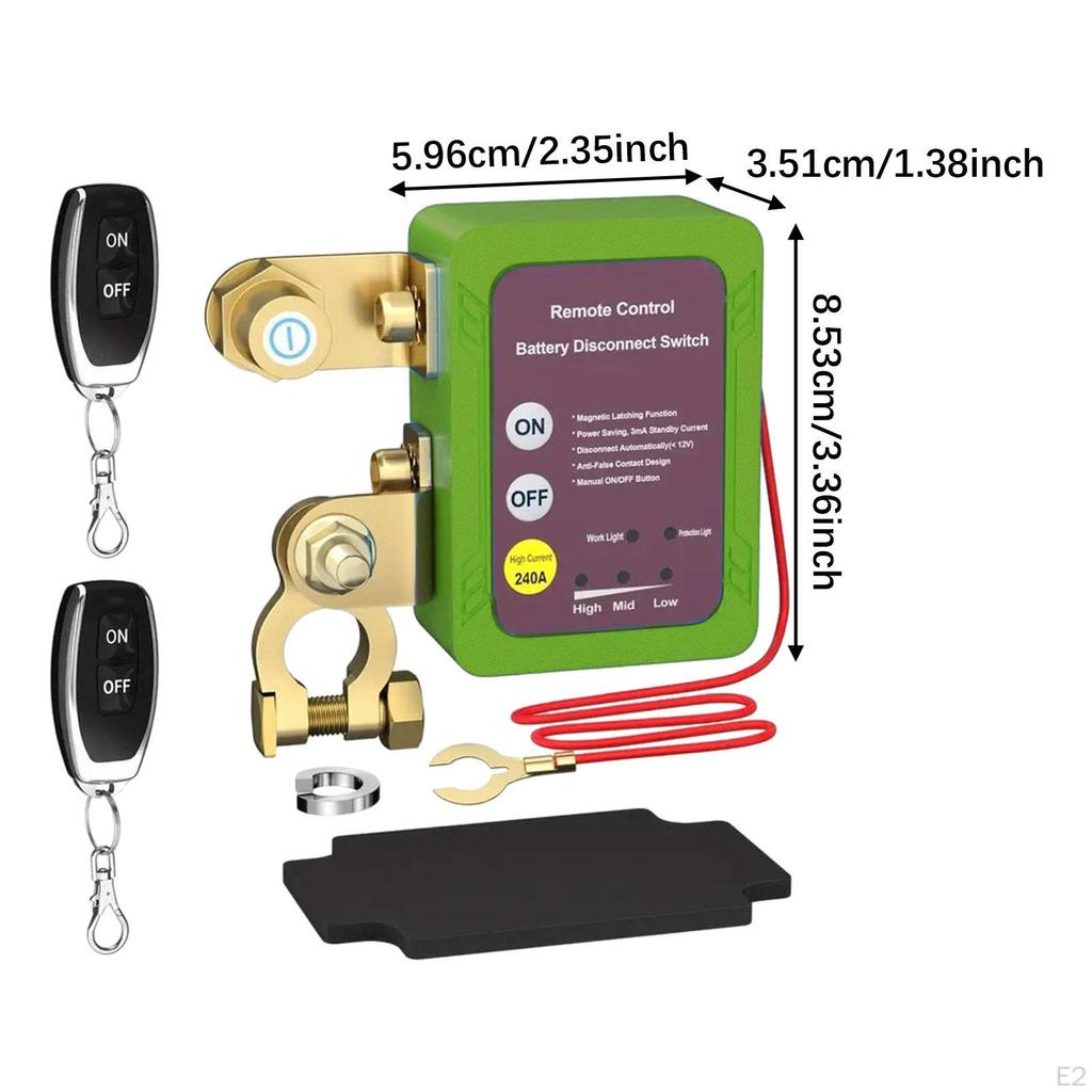 Battery Disconnect Switch High Performance Boat RV Green Cut/shut Off