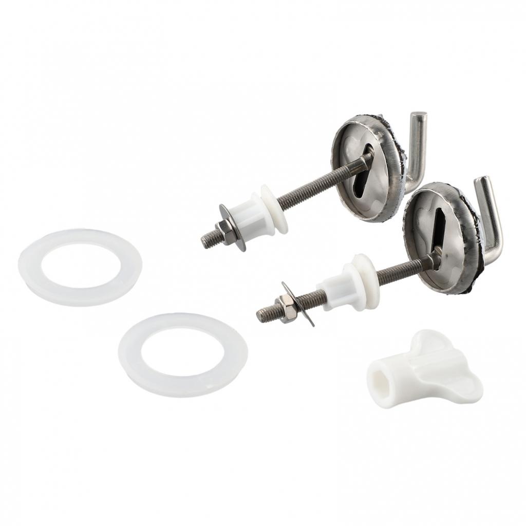 Toilet Cover 2pcs Toilet Seat Fix Fitting Replacement Hinges Stainless Steel