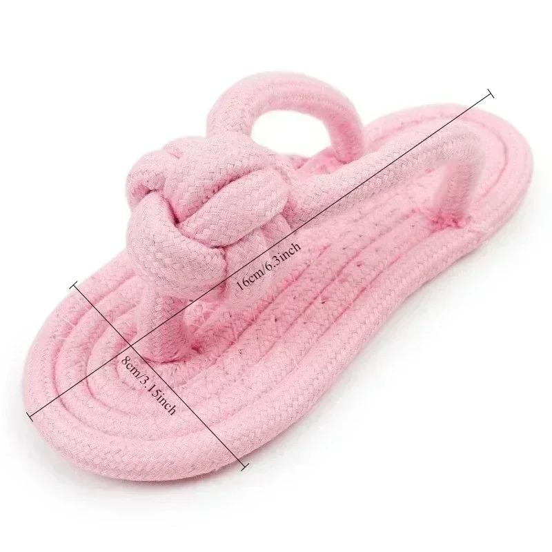 Cotton Slipper Rope Dog Toy, Interactive Chew Toys for Small Large Dogs Pet Teeth Cleaning Molar Training Puppy Supplies